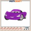 Cute Purple Car Embroidery Design for Kids Apparel and Crafts