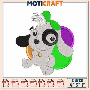 Cute Puppy Embroidery Design 4x5x7 Inch