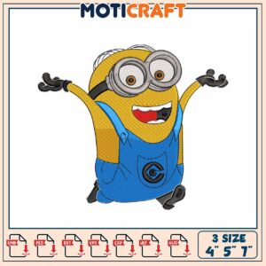 Cute Minion Embroidery Design for Fun Craft Projects Online