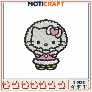 Cute Hello Kitty Embroidery Design for Craft Projects and Gifts