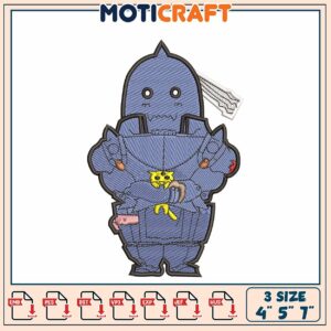 Cute Embroidery Design for DIY Projects in Multiple Sizes