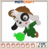 Cute Dog Embroidery Design for Kids 3 Sizes Available