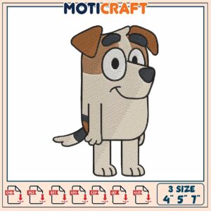 Cute Dog Embroidery Design 3 Sizes