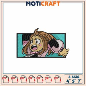 Cute Character Embroidery Design Available in Three Sizes 4 5 7