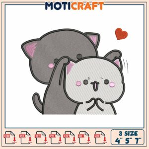 Cute Cats Embroidery Design