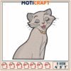 Cute Cat Embroidery Design 4x7