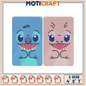 Cute Cartoon Character Embroidery File Set for Crafting Projects