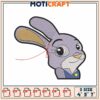 Cute Bunny Embroidery Design 4x7