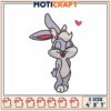 Cute Bunny Embroidery Design 4x5x7 Inch