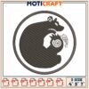 Cute Bear and Fish Embroidery Design for Sewing Projects 4x5x7