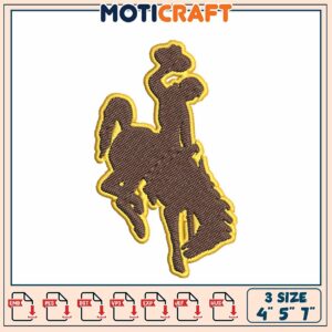 Cowboy Bronco Embroidery Design
