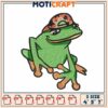 Cool Frog Embroidery Design 4x5x7 Inch