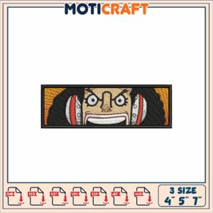 Cool Embroidery Design of a Cartoon Character with Headphones
