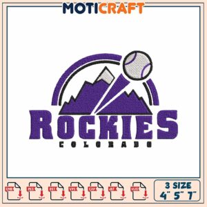 Colorado Rockies Embroidery Design