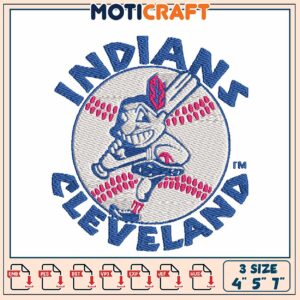 Cleveland Indians Baseball Embroidery Design