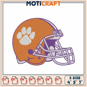 Clemson Football Helmet Embroidery Design