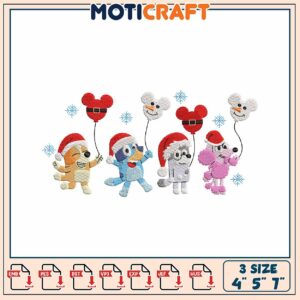 Christmas Paw Patrol Embroidery Design