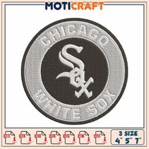 Chicago White Sox Embroidery Design 4x5x7 Inch
