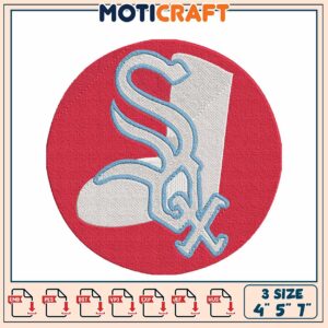 Chicago Sox Embroidery Design 4x7 Inch