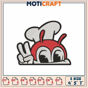 Chef Bee Embroidery Design 4x5x7 Inch