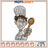 Chef Embroidery Design 4x5x7 Inch
