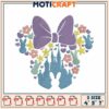 Charming Embroidery Design with Castle Bow and Floral Details