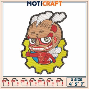 Cartoon Titan Embroidery Design