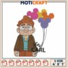 Carl Balloons Embroidery Design