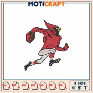 Cardinal Football Embroidery Design