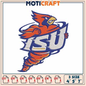 Cardinal SU Embroidery Design 3 Sizes