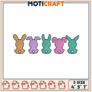 Bunny Embroidery Design - 3 Sizes