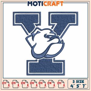 Bulldog Y Embroidery Design 4x5x7 Inch