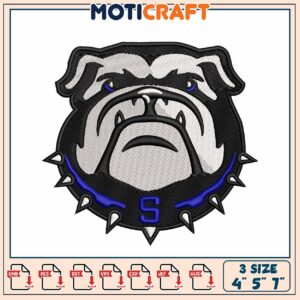 Bulldog Logo Embroidery Design for Custom Apparel and Gifts