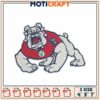 Bulldog Embroidery Design 4x5x7 Inches