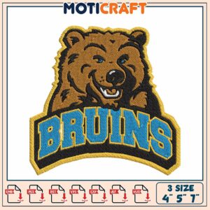 Bruins Bear Embroidery Design