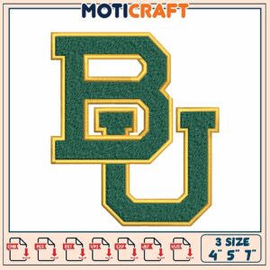 BU Embroidery Design 3 Sizes