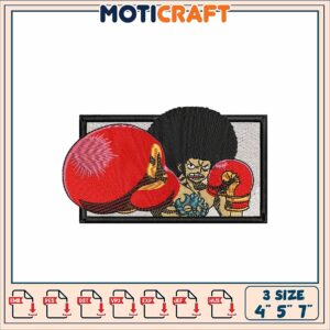 Boxer Embroidery Design 4x5x7 Inch