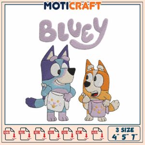 Bluey Embroidery Design Digital File for Crafting Projects