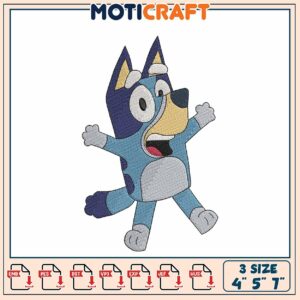 Bluey Embroidery Design 3 Sizes 4x5x7 Inch