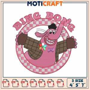 Bing Bong Embroidery Design 3 Sizes