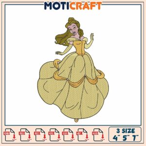 Belle Embroidery Design 4x5x7 Inch