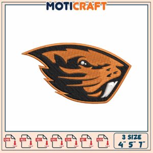 Beaver Embroidery Design 4x5x7 Inch