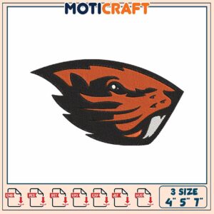 Beaver Mascot Embroidery Design