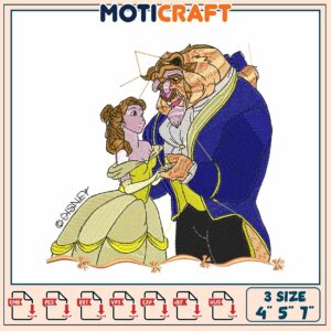 Beauty and the Beast Embroidery Design