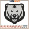 Bear Head Embroidery Design 4x5x7 Inch