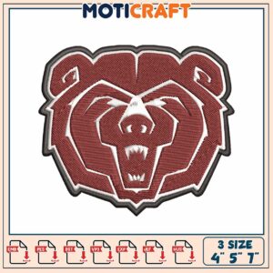 Bear Embroidery Design 3 Sizes 4x5x7 Inch
