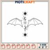 Bat Moon Sun Embroidery Design 1 Bat Moon Sun Embroidery Design