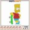 Bart Simpson Skateboard Embroidery Design 2 Bart Simpson Skateboard Embroidery Design