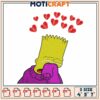 Bart Simpson Broken Heart Embroidery 1 Bart Simpson Broken Heart Embroidery