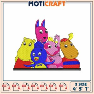 Baggy Bear Embroidery Design 3 Sizes